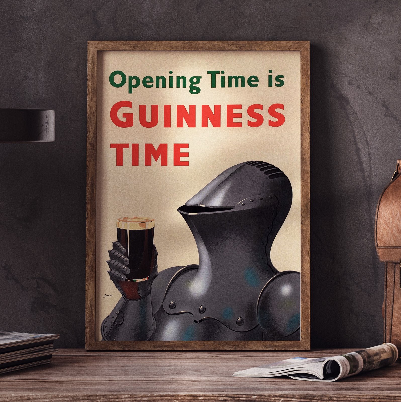 Opening Time is Guinness Time | Eric Lander | 1956 | Vintage Ads